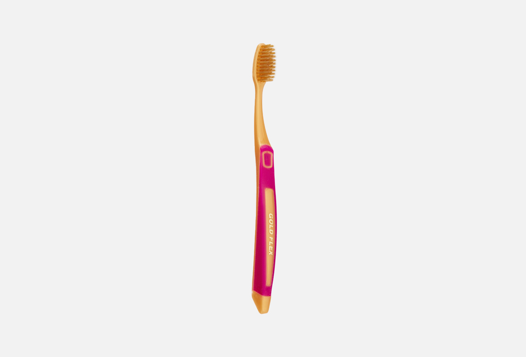 Зубная щетка GOLD FLEX Мельхиор Золото Pink 1 шт