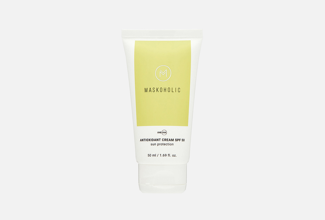 

Солнцезащитный крем для лица SPF50 с антиоксидантами MASKOHOLIC, ANTIOXIDANT CREAM 50 мл
