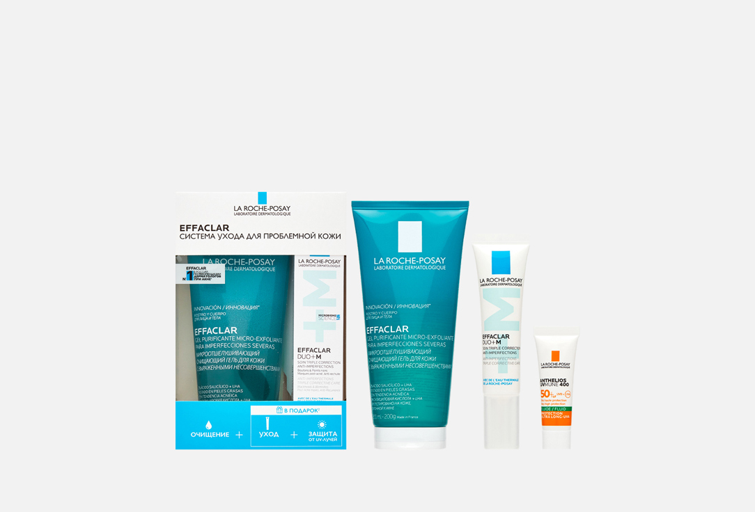 

Набор для лица и тела LA ROCHE-POSAY, Cleansing + care + protection 3 шт