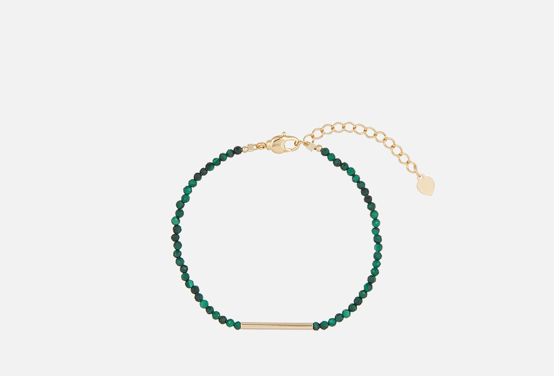 Изображение товара Браслет MORZA из малахита с палочкой XS золотистый