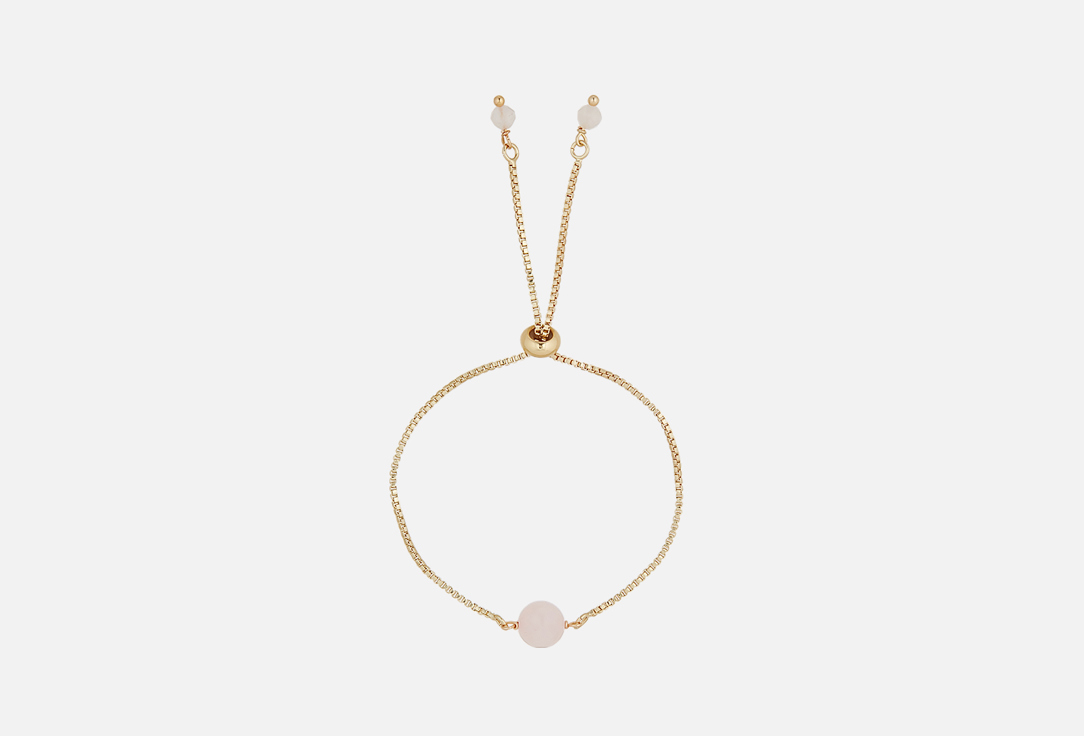 

Браслет MORZA, С розовым кварцем золотистый 1 шт