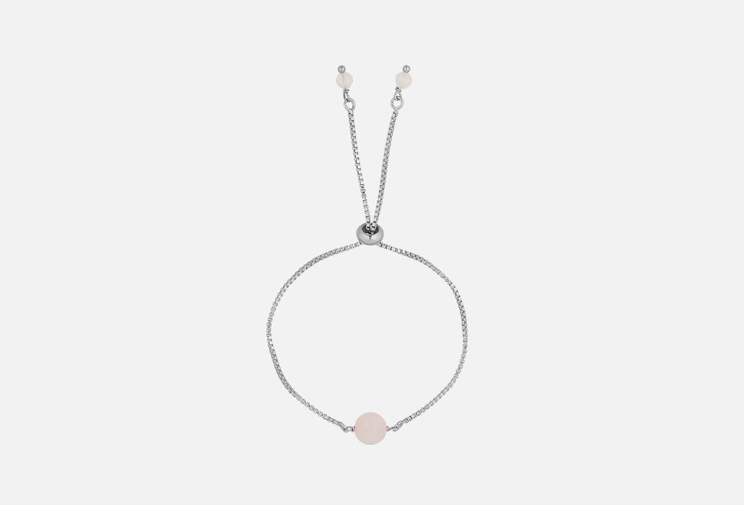 

Браслет MORZA, С розовым кварцем серебристый 1 шт