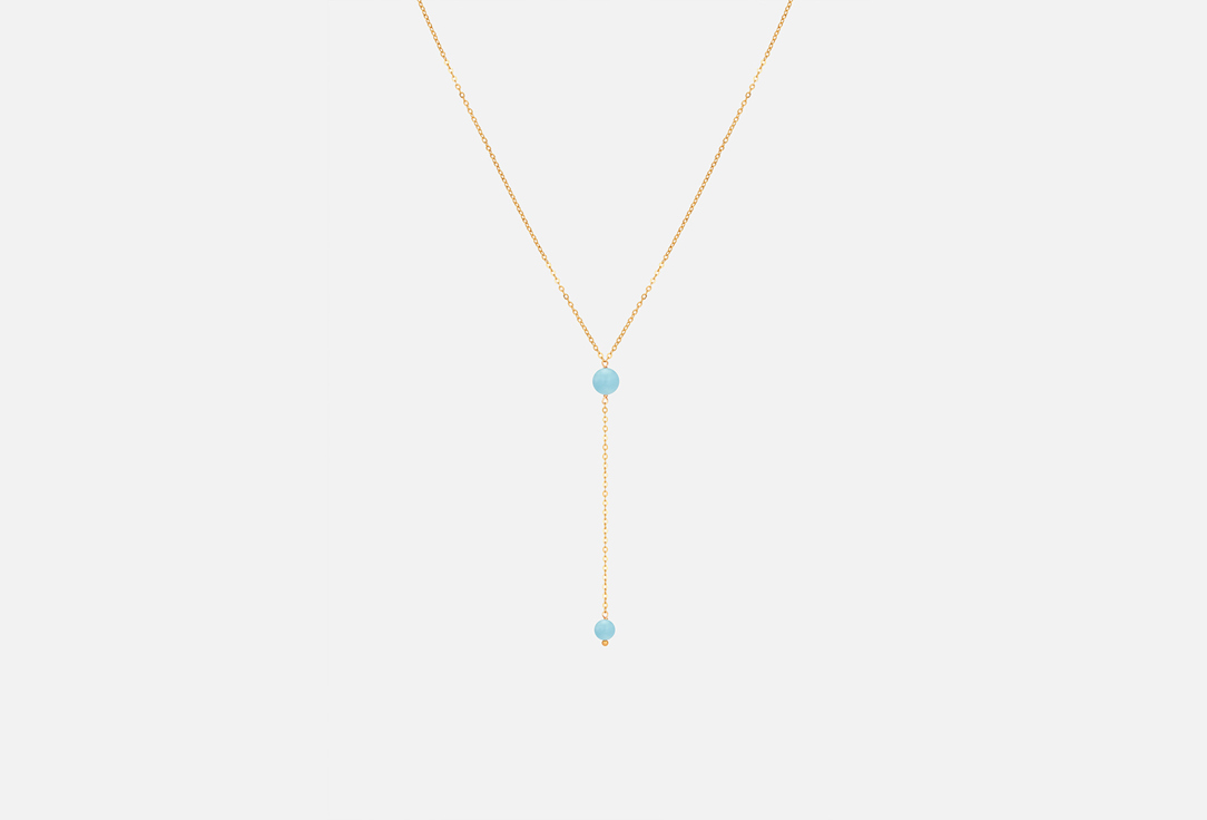 Изображение товара Сотуар MORZA с аквамарином и позолотой для женщин 47 см