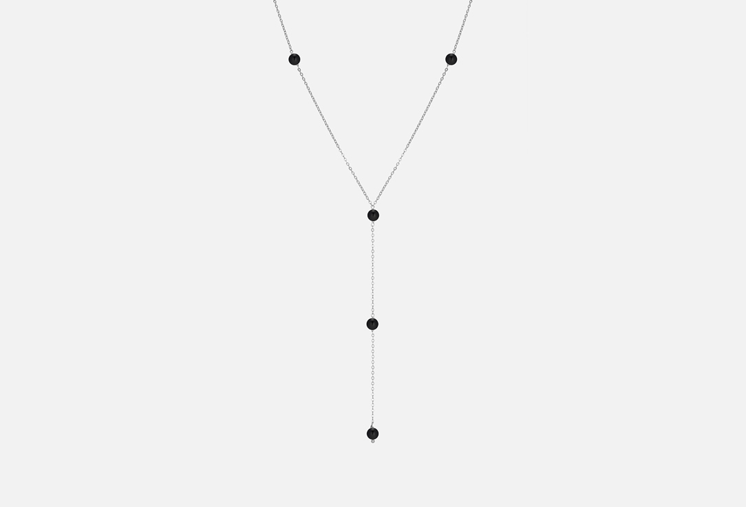 Изображение товара Сотуар MORZA с черным агатом серебристый