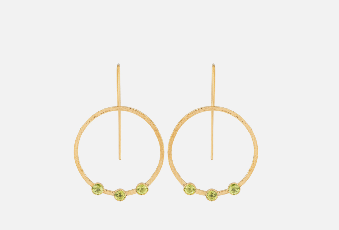 

Серьги серебряные AURA.916, Диско и хризолиты 2 шт