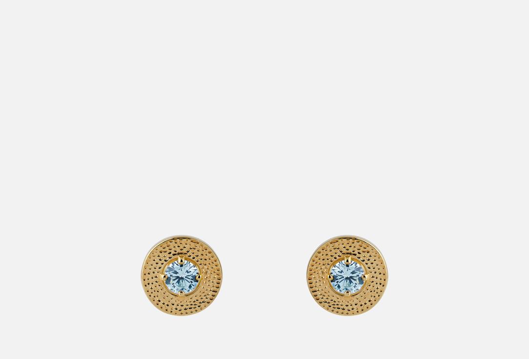 

Пусеты позолоченные AURA.916, С топазом 2 шт