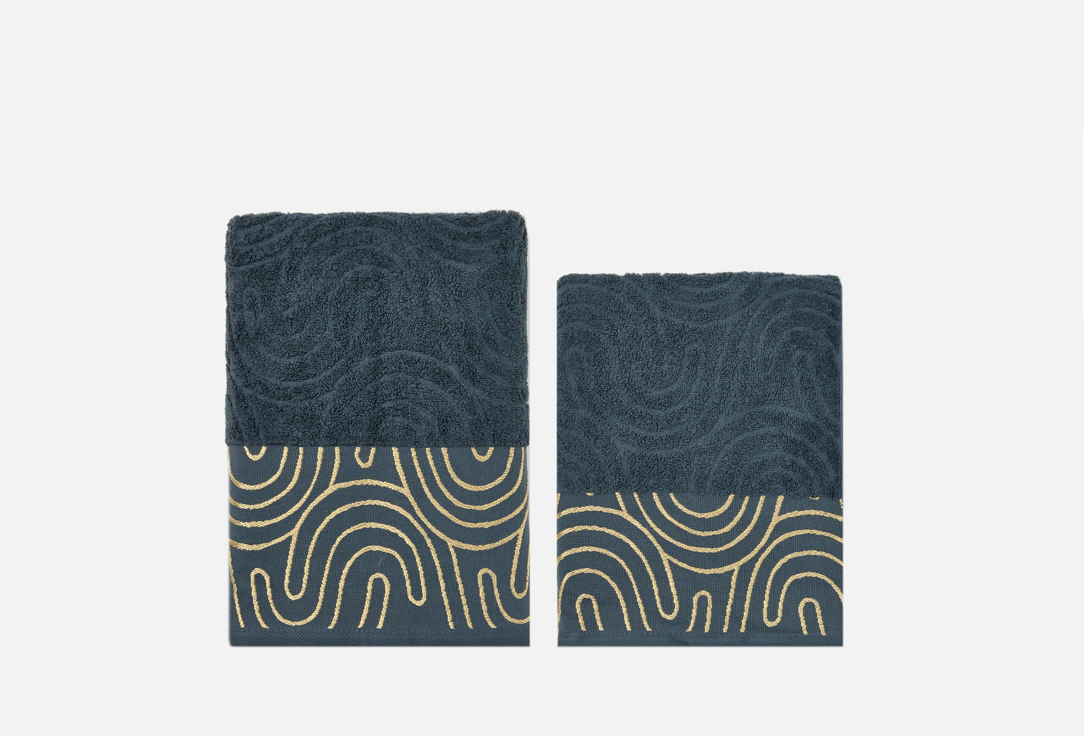 

Набор полотенец COMFORT LIFE, Серый, Crete, needles, 70х140, 50х90 2 шт