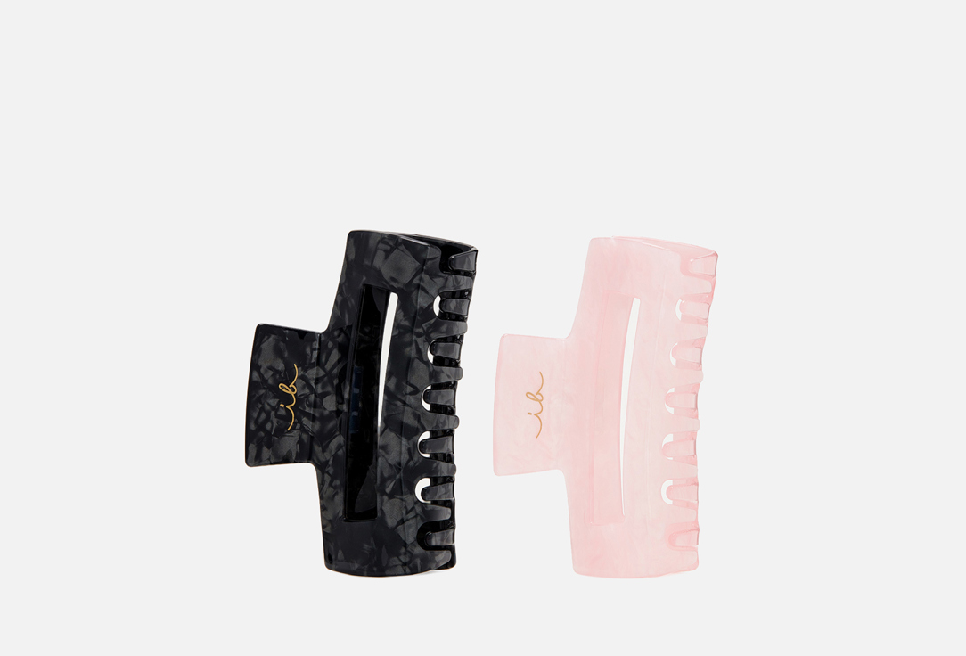 Изображение товара Заколка-крабик для волос Invisibobble CLIPSTAR Eclipse Glossy черный и розовый