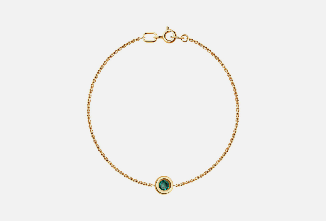 Изображение товара Браслет из красного золота с изумрудом SOKOLOV, 585 пробы, женский аксессуар