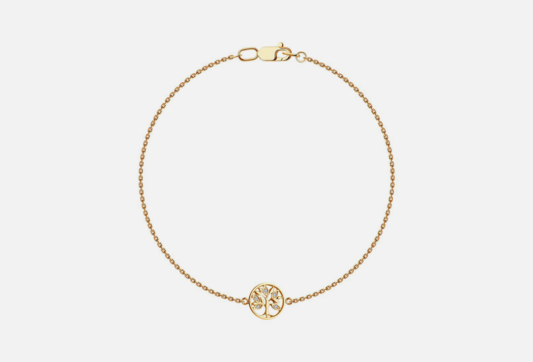 Изображение товара Золотой браслет SOKOLOV с бесцветными фианитами для женщин 585 пробы