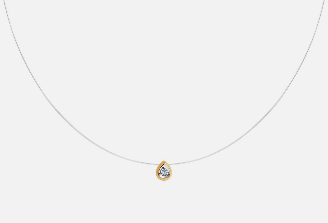 Изображение товара Колье из красного золота с фианитом 585 пробы от SOKOLOV для женщин