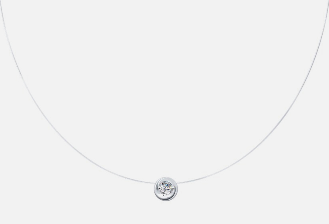 Изображение товара Колье из белого золота с фианитом 585 пробы женское украшение