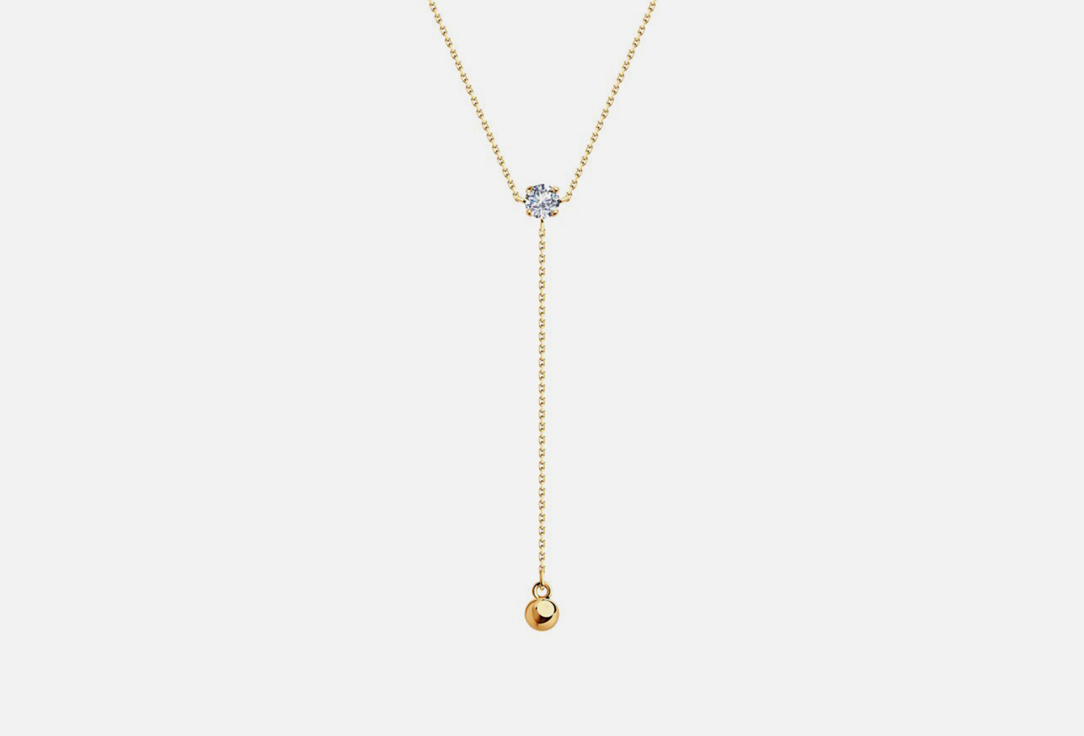 Изображение товара Колье из красного золота с фианитом 585 пробы для женщин