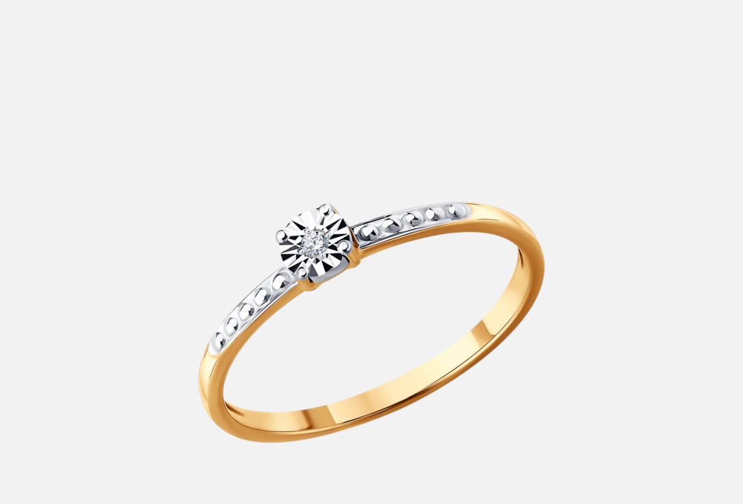 Изображение товара Золотое кольцо с бриллиантом SOKOLOV 585 пробы для женщин