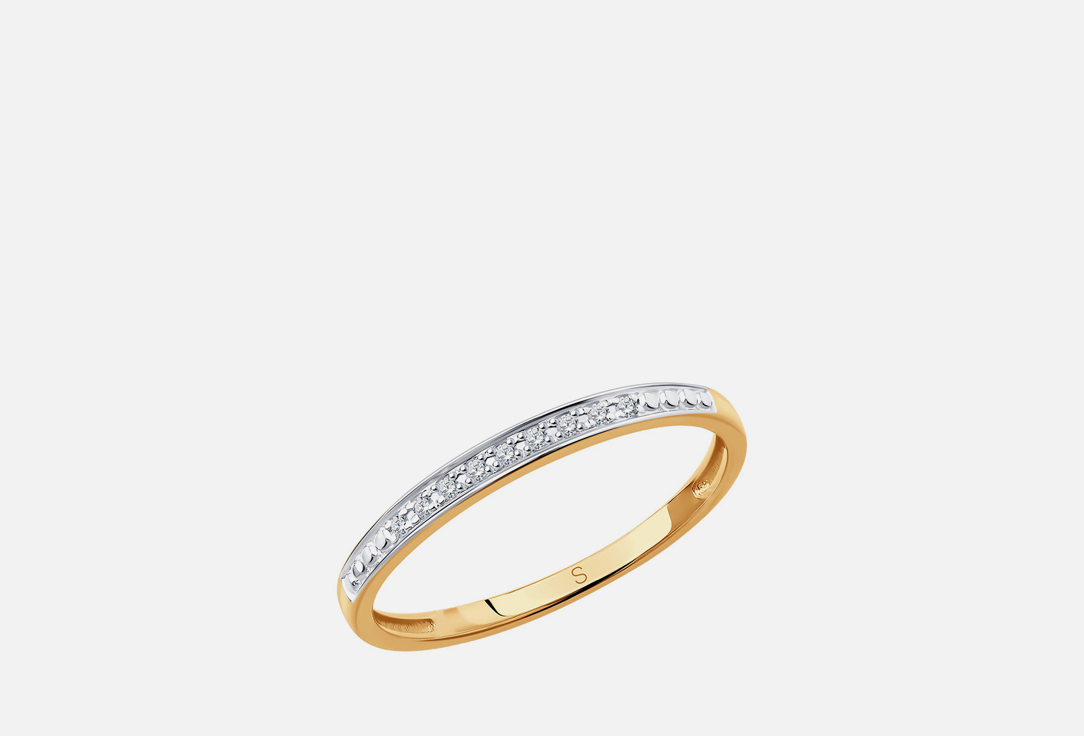 Изображение товара Золотое кольцо с бриллиантами SOKOLOV 585 проба женское стильное украшение