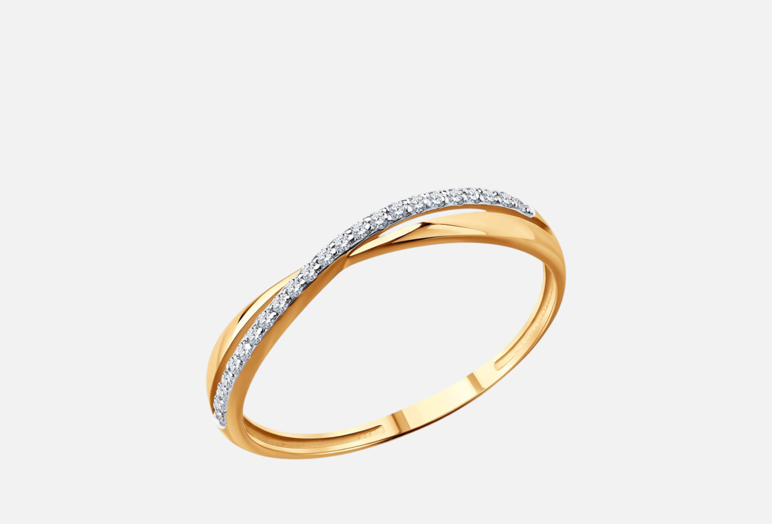 Изображение товара Кольцо из красного золота с бриллиантами SOKOLOV 585 проба