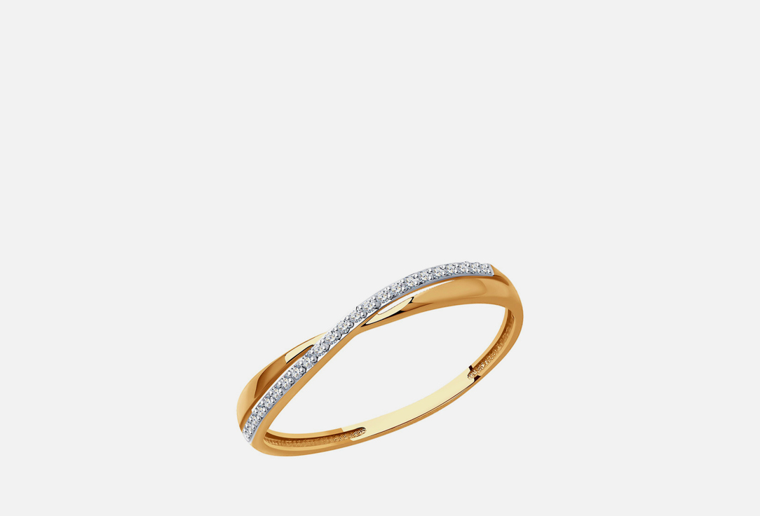 Изображение товара Золотое кольцо с бриллиантами SOKOLOV 585 проба, женское, 23 вставки