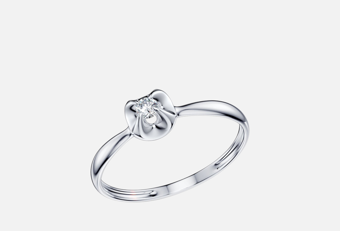 Изображение товара Кольцо из белого золота с бриллиантом SOKOLOV 585 проба