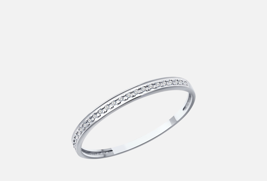 Изображение товара Кольцо из белого золота с бриллиантами SOKOLOV, 585 проба, 23 вставки