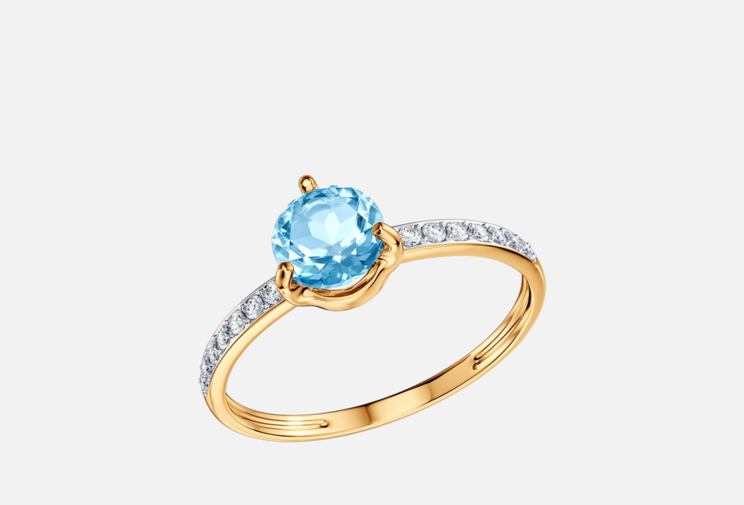 Изображение товара Золотое кольцо SOKOLOV с топазом, изысканный ювелирный аксессуар