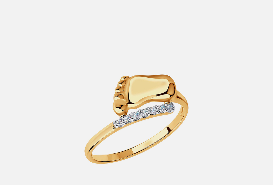 Изображение товара Золотое кольцо с фианитами SOKOLOV 585 пробы для женщин