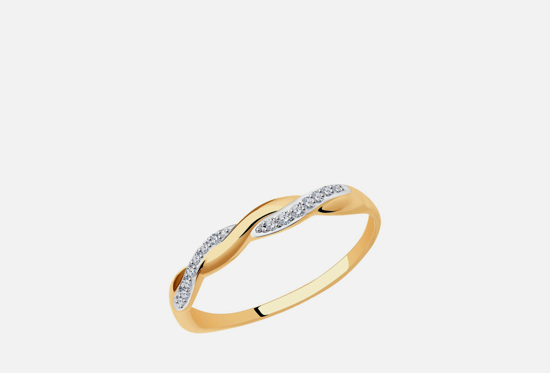 Изображение товара Золотое кольцо с фианитами SOKOLOV 585 пробы женское украшение