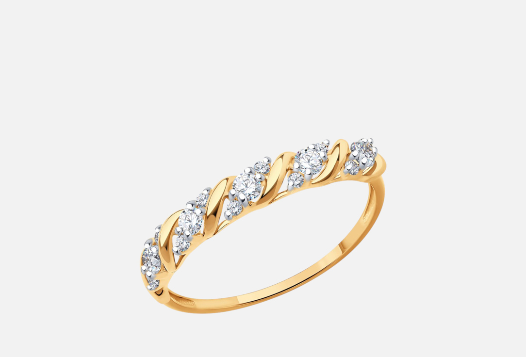 Изображение товара Золотое кольцо с фианитами 585 пробы для женщин от SOKOLOV