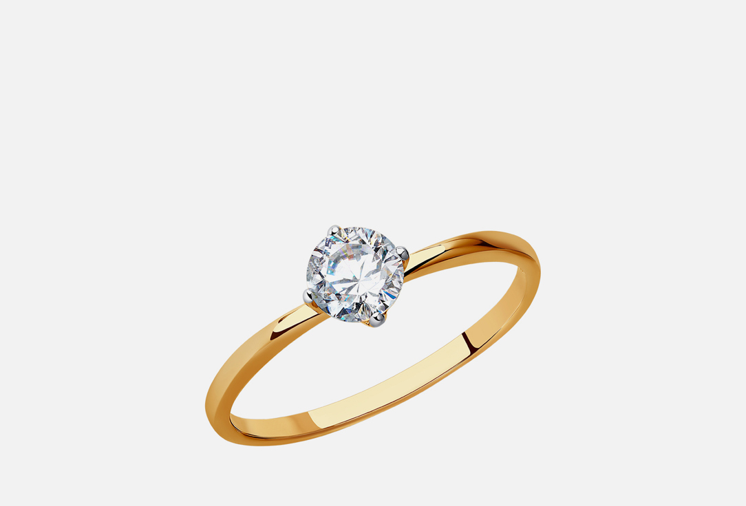 Изображение товара Золотое кольцо с фианитом SOKOLOV 585 пробы для женщин