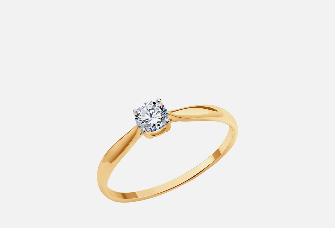 Изображение товара Кольцо золотое с фианитом пробы 585 для женщин от SOKOLOV