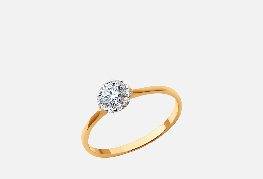 Изображение товара Золотое кольцо SOKOLOV с фианитами 585 пробы для женщин