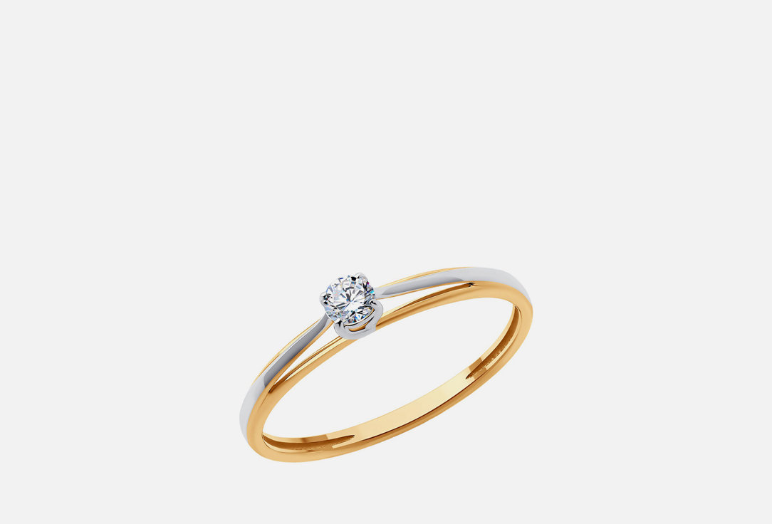 Изображение товара Золотое кольцо с фианитом 585 пробы для женщин Diamant