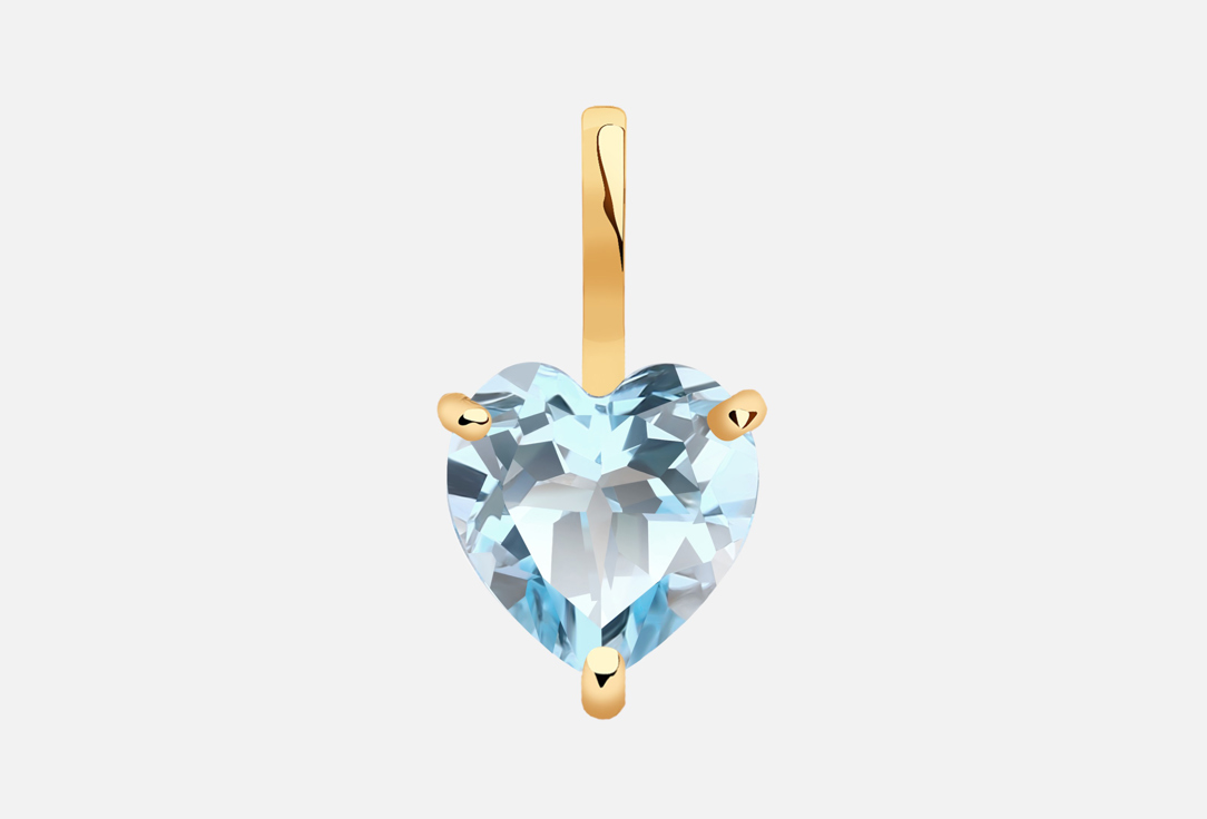 Изображение товара Золотая подвеска с топазом в форме сердца для женщин 585 пробы