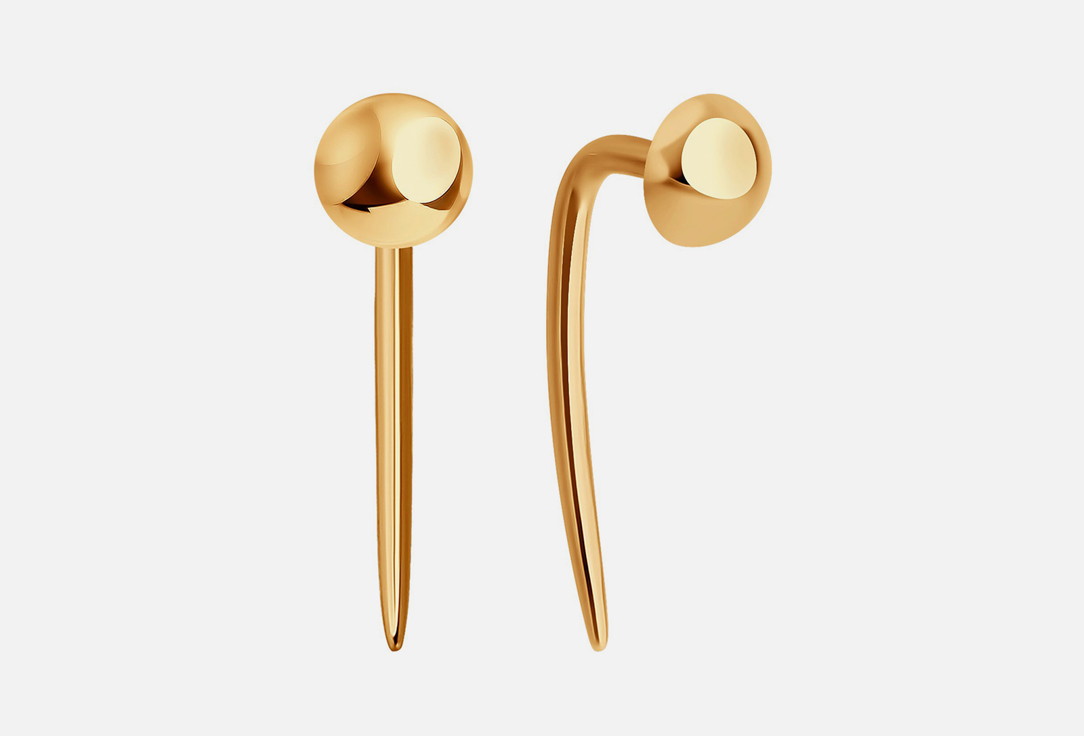 Изображение товара Золотые серьги SOKOLOV без вставки стильное украшение для ушей