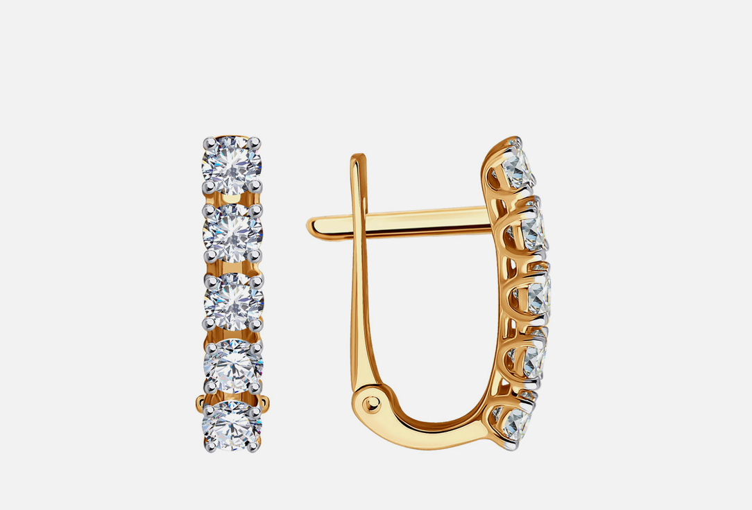 Изображение товара Серьги золотые SOKOLOV Фианит