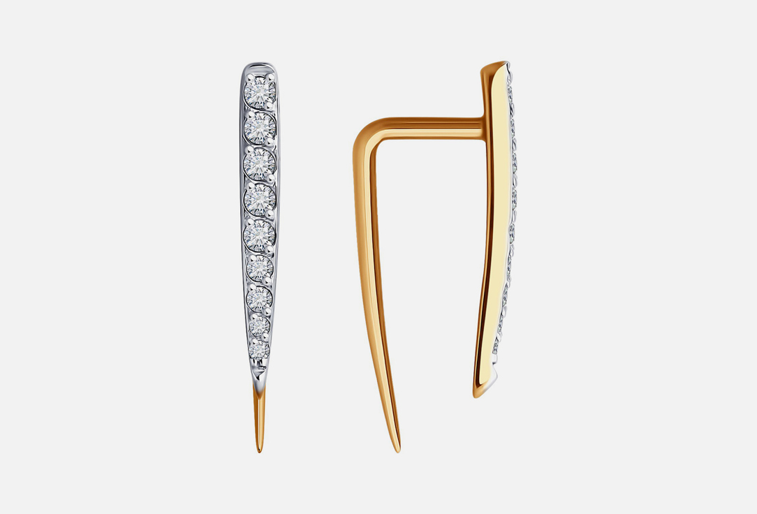 Изображение товара Серьги золотые SOKOLOV Фианит