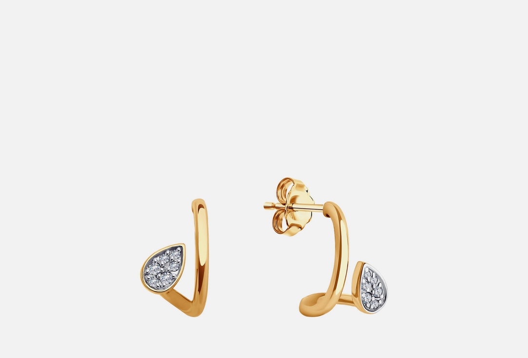 Изображение товара Серьги золотые SOKOLOV Фианит