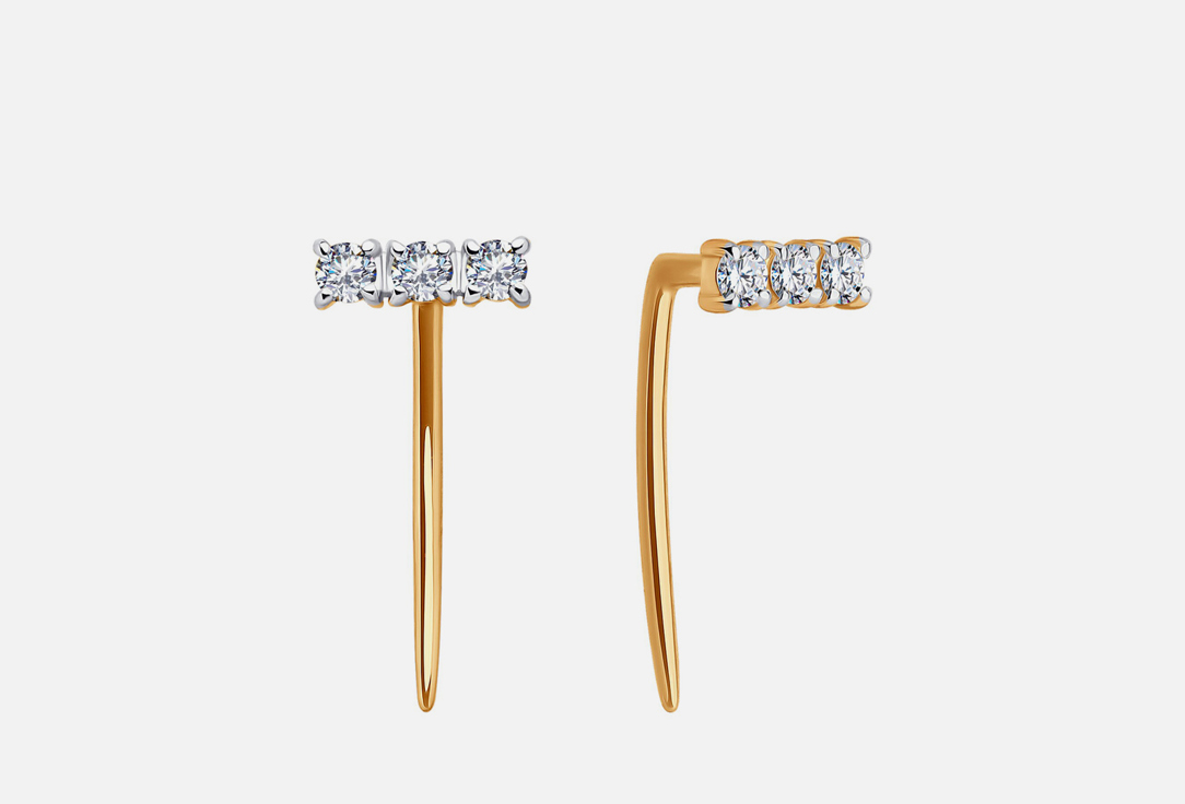 Изображение товара Серьги золотые SOKOLOV Фианит