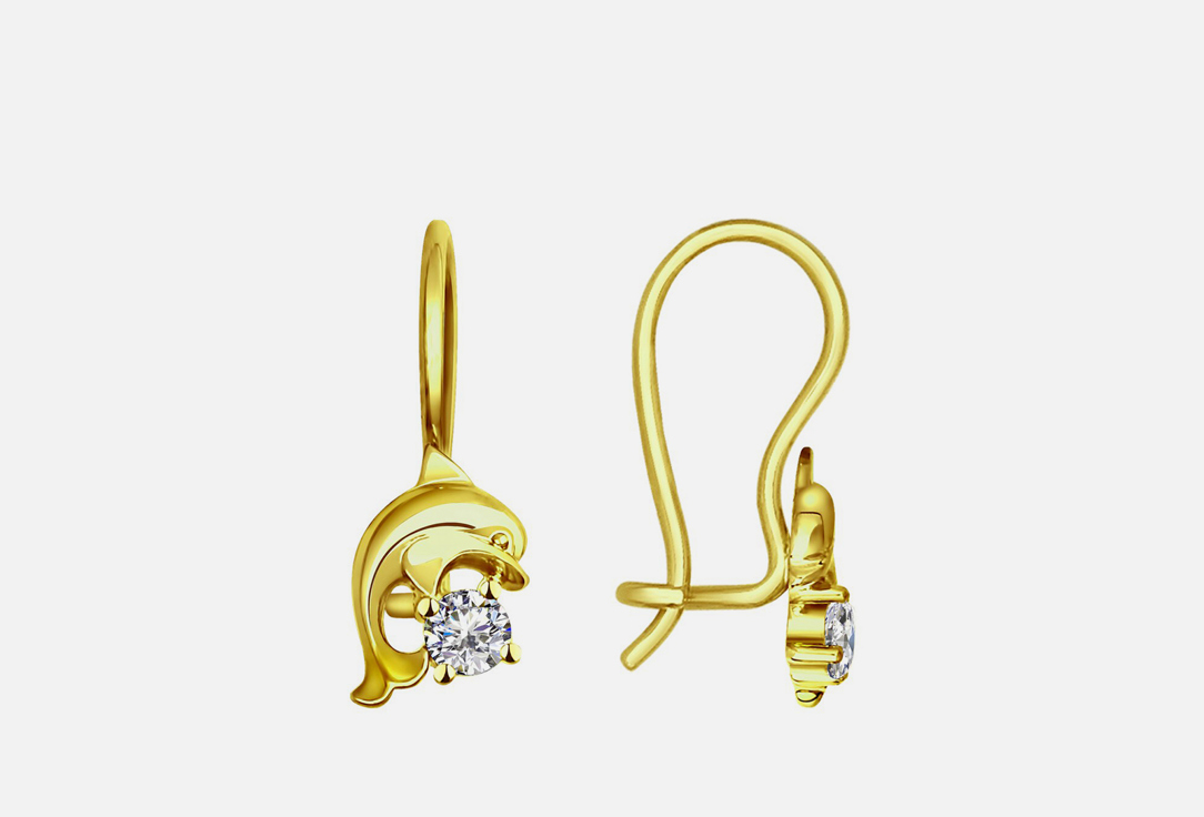 Изображение товара Серьги золотые SOKOLOV с фианитами проба 585