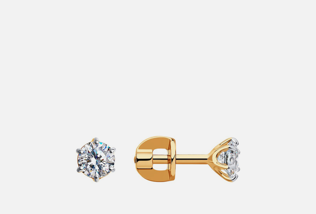 

Серьги золотые SOKOLOV, Фианит 2 шт