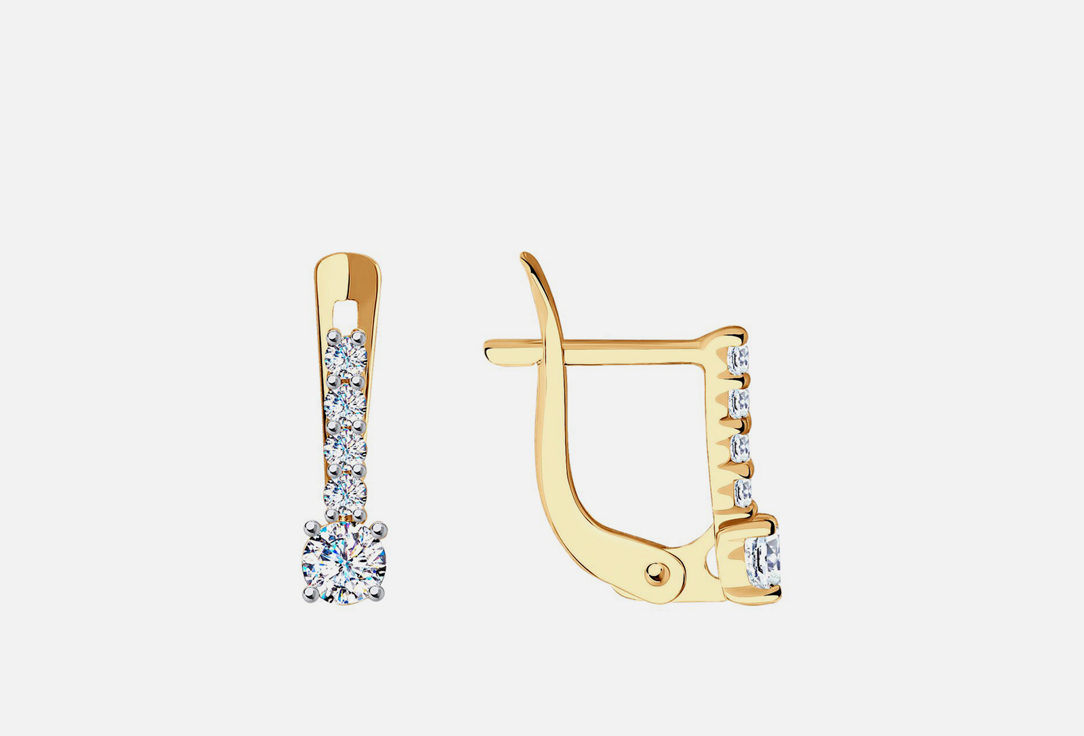 Изображение товара Серьги золотые SOKOLOV Фианит