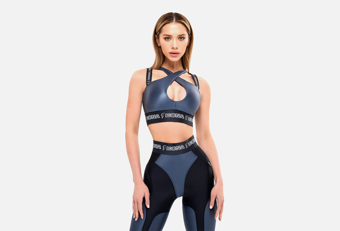 Топ спортивный BONA FIDE Heart Crush Top Steel XS мл фото