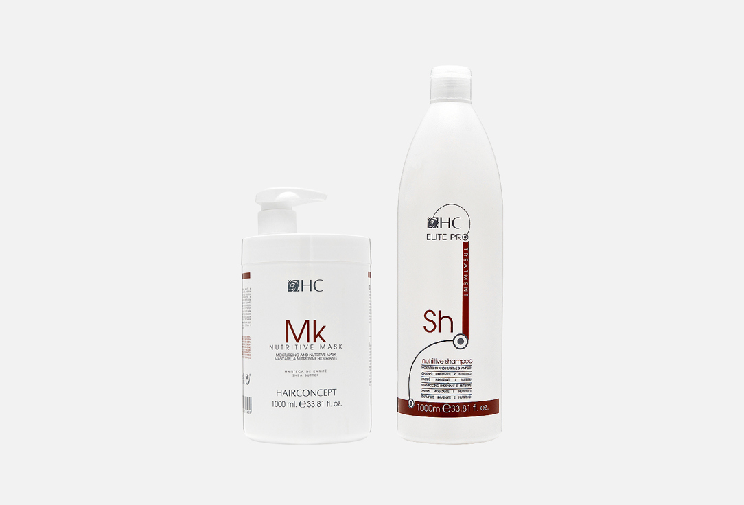 Изображение товара Комплект для восстановления волос шампунь и маска Hair Concept ELITE PRO 2000 мл