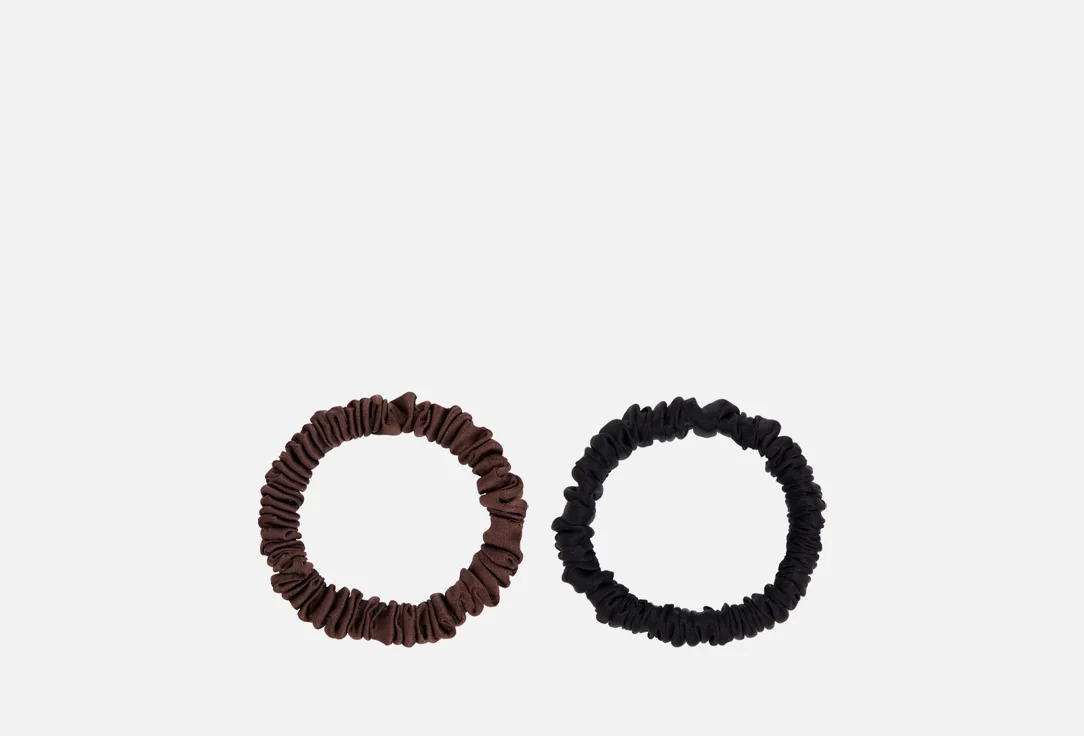 Изображение товара Шелковые резинки для волос k∙k Шоколад, черный
