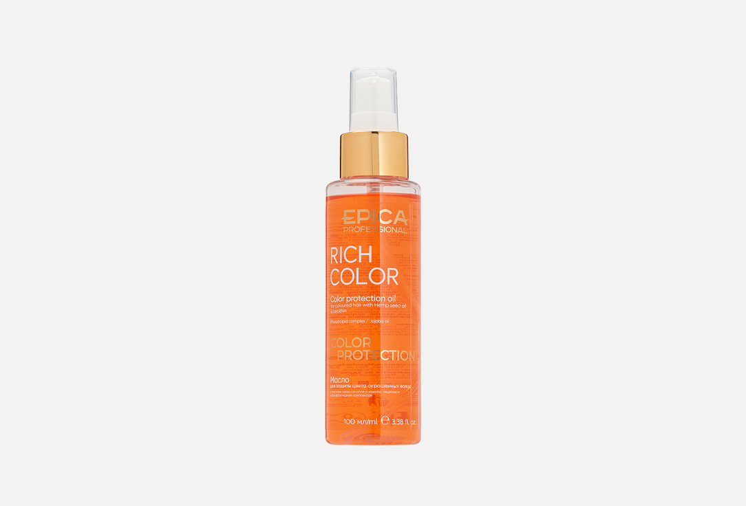 Изображение товара Масло для защиты цвета окрашенных волос EPICA Professional RICH COLOR with hemp seed oil & lecithin