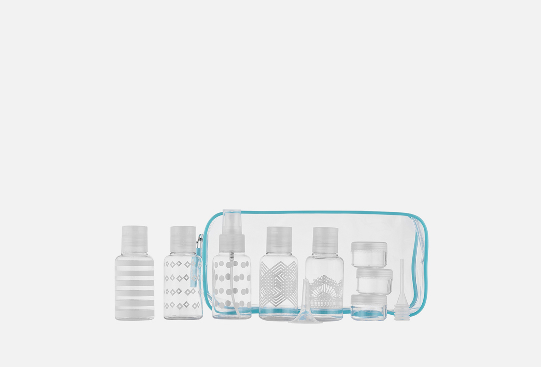 

Набор путешественника большой ГУРМАНДИЗ, Прозрачный, The traveler's kit is large 9 шт