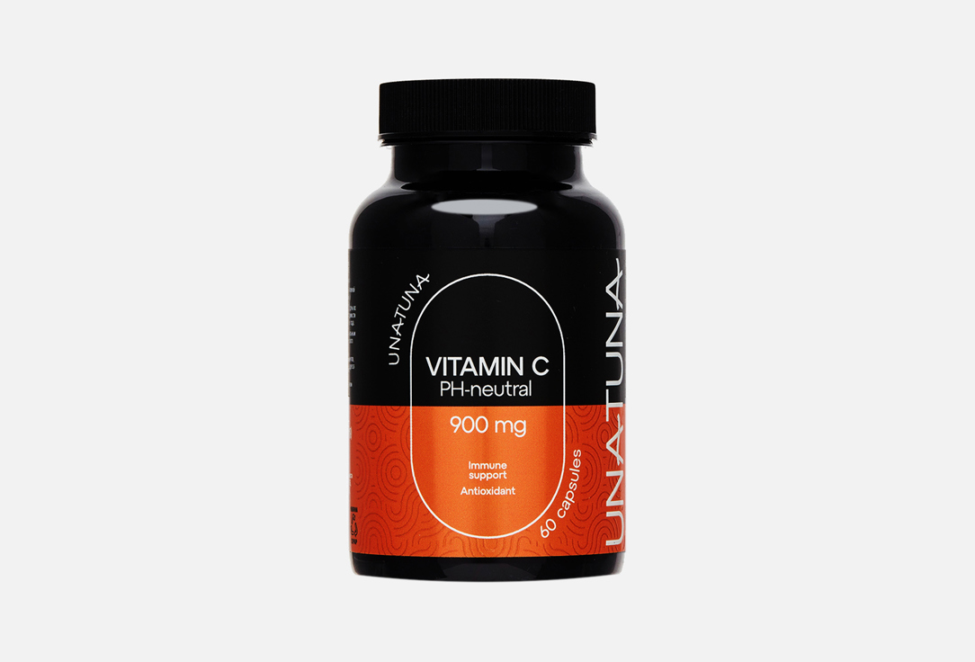 Изображение товара БАД для укрепления иммунитета Unatuna Витамин С 900 мг, Флавоноиды 1,5 мг в капсулах