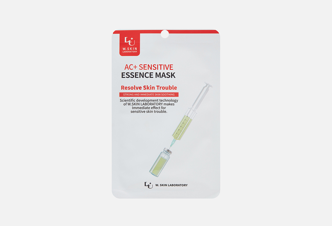

Маскиа для чувствительной кожи W.SKIN, AC+ SENSITIVE ESSENCE MASK 22 мл