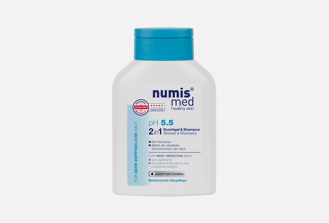 Гель для душа и шампунь Numis med Shower & Shampoo 2in1 pH 5,5 