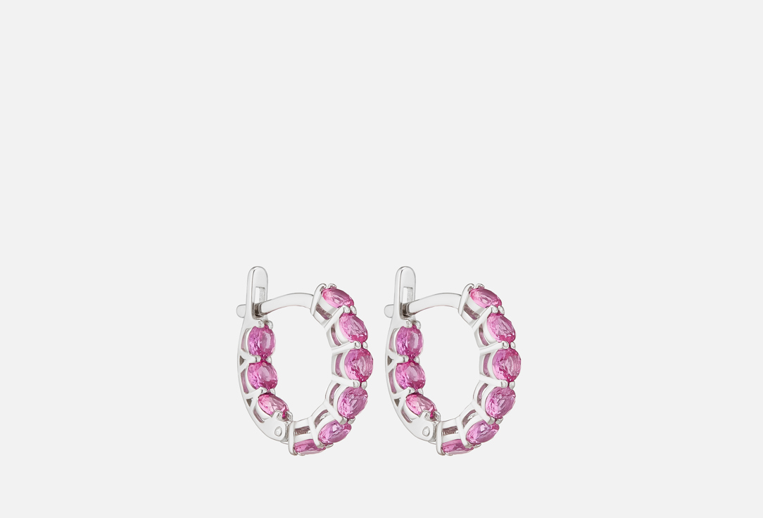Изображение товара Серьги серебряные Tosya с розовыми фианитами