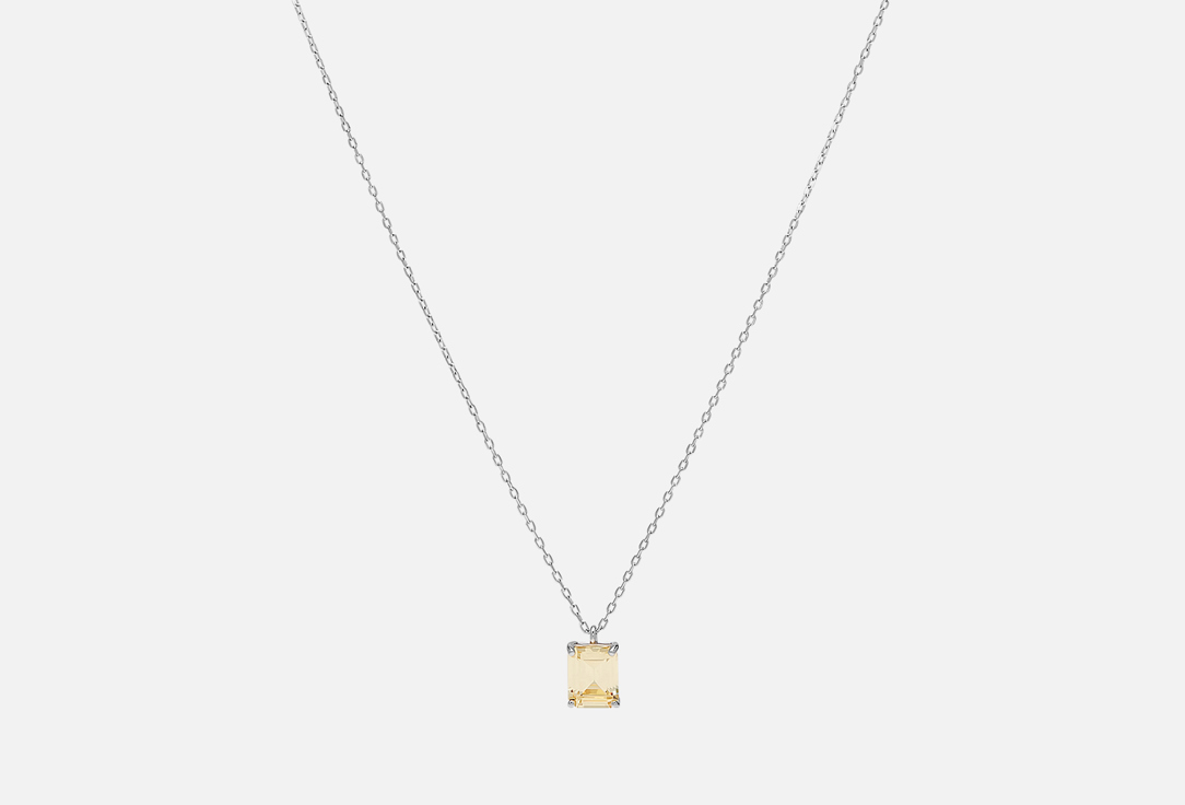 Изображение товара Колье серебряное Tosya с желтым цирконом